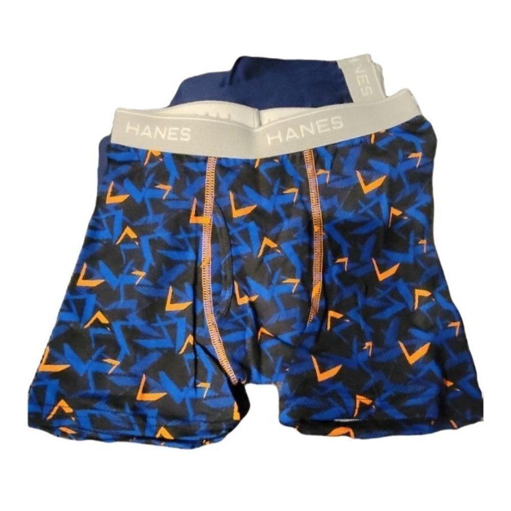 Hanes Boys Multicolor Stretch Elastic Waist Boxer Brief Underwear Medium 5 Piece